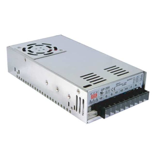 QP-200F - Fonte Chaveada Fechada 203W 90-264VCA/127-370VCC Saídas 5V-15A/15V-3A/24V-3A/-15V-0.7A - MEAN WELL
