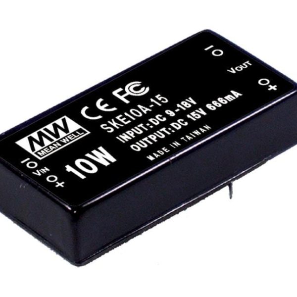 SKE10B-24 - Conversor CC/CC c/ Isolação 10W 18-36V Saída 24V-0.42A - MEAN WELL