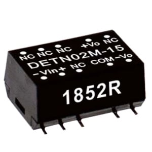 DETN02L-05 - Conversor CC/CC Módulo 2W 4,5V-5,5V Saída +/-5V-0.2A - MEAN WELL