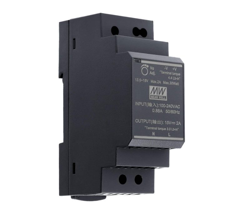HDR-30-15 – Fonte Chaveada DIN 30W 85-264VCA/120-370VCC Saída 15VCC-2A – MEAN WELL