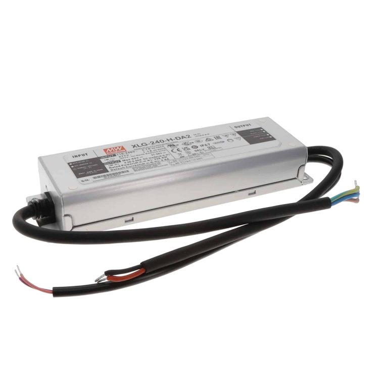 XLG-240-H-DA2 – Driver LED 240W 100-305VCA/142-431VCC Saída 27-56V 4,9A – MEAN WELL