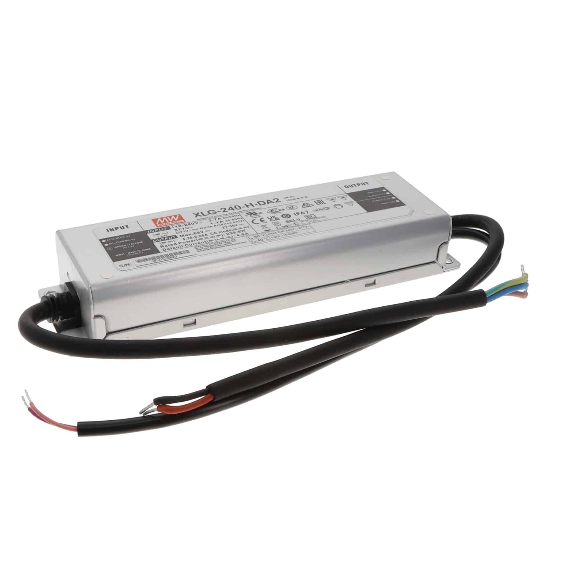 XLG-240-H-DA2 - Driver LED 240W 100-305VCA/142-431VCC Saída 27-56V 4,9A - MEAN WELL 1 117bd217afe6a3dfd21c1cbb4e6e9678 1