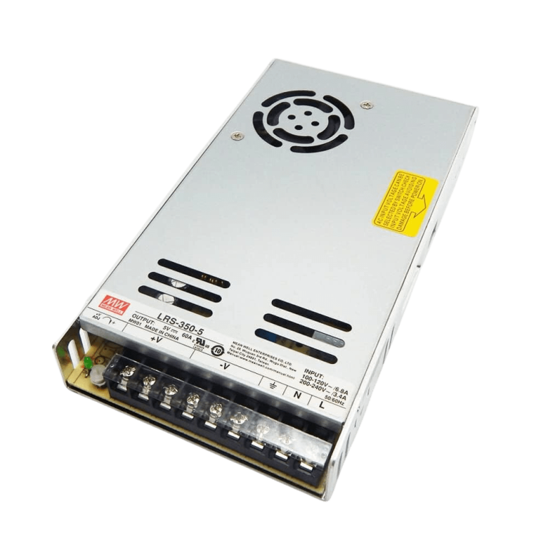 LRS-350-5 – Fonte Chaveada 350W 90-264VCA/240-370VCC Saída 5VCC/60A – MEAN WELL