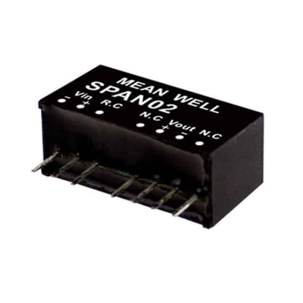SPAN02A-12 - Conversor CC/CC Módulo 2W 9V-18V Saída 12V-0.167A - MEAN WELL