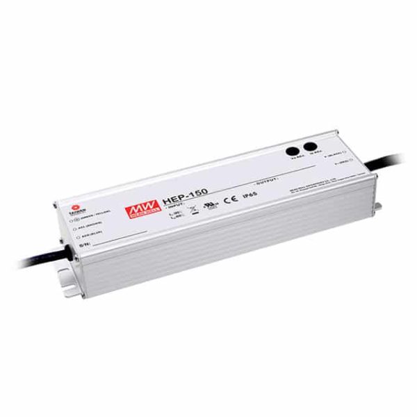 HEP-150-12A - Fonte Chaveada Fechada 150W 90-305VCA/127-431VCC Saída 12V-12.5A - MEAN WELL
