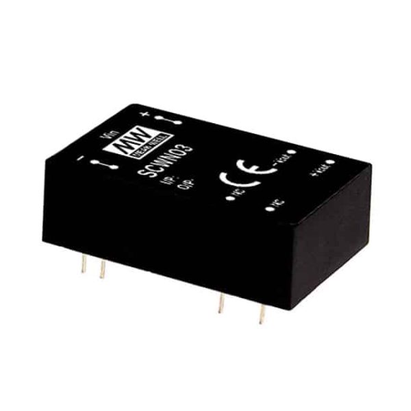 SCWN03C-15 - Conversor CC/CC Módulo 3W 36V-72V Saída 15V-0.2A - MEAN WELL