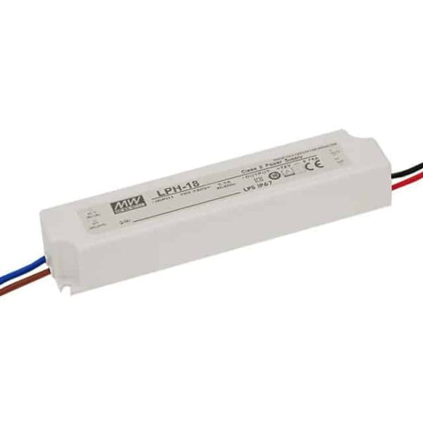 LPH-18-36 - Driver LED 18W 180-264VCA/254-370VCC Saída 36V 0.5A - MEAN WELL
