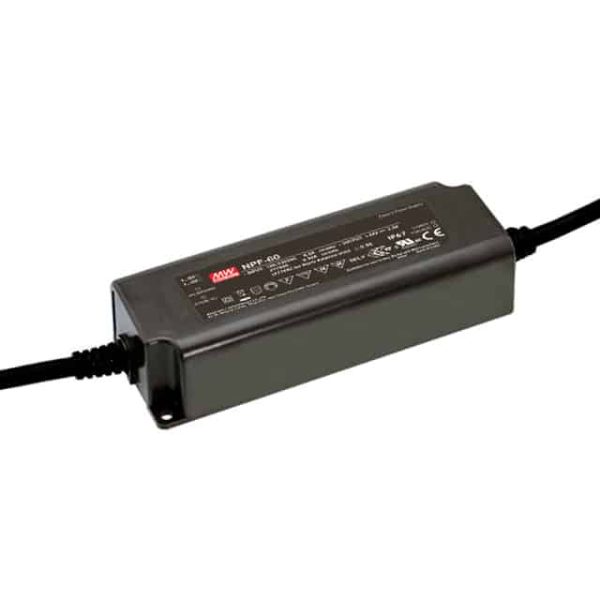 NPF-60-12 - Driver LED 60W 90-305VCA/127-431VCC Saída 7,2-12V 5A - MEAN WELL