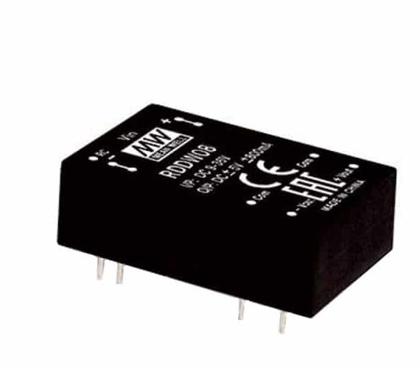 RDDW08F-12 - Conversor CC/CC Módulo 8W 9V-36V Saída +/-12V-0.333A - MEAN WELL