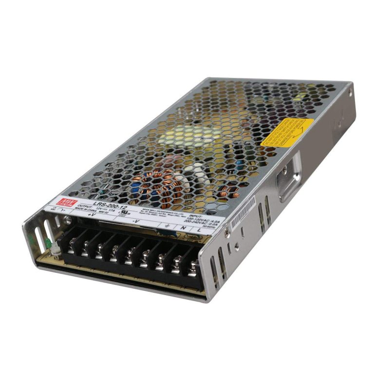 LRS-200-12 – Fonte Chaveada 200W 85-264VCA/240-370VCC Saída 12VCC/17A – MEAN WELL