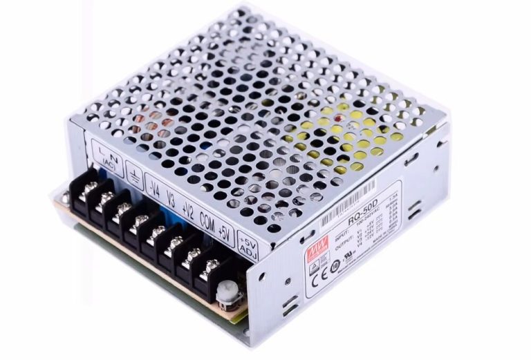 RQ-50D – Fonte Chaveada 50W 88-264VCA/125-373VCC Saída 5VCC-3A / 12VCC-0.9A – MEAN WELL