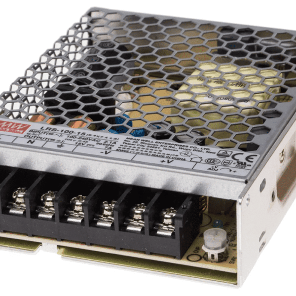 LRS-100-15 - Fonte Chaveada 105W 85-264VCA/120-373VCC Saída 15VCC/7A - MEAN WELL