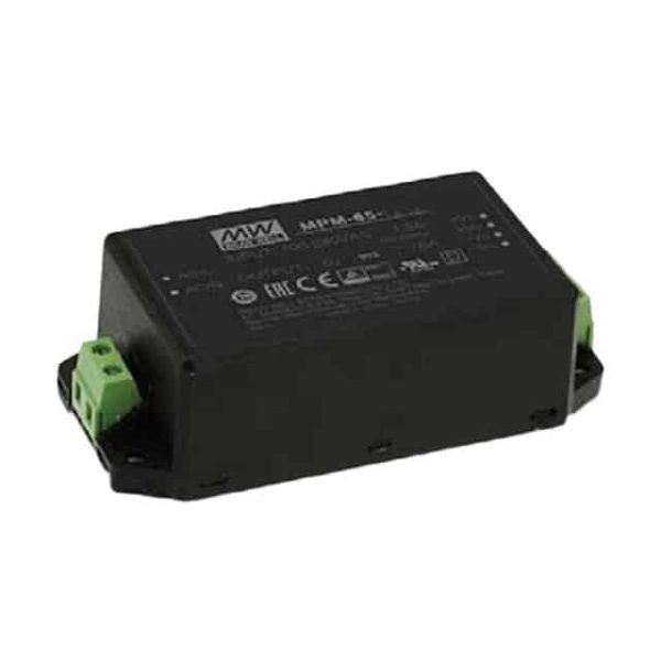 MPM-65-48ST - Fonte Chaveada Fechada 65W/72W (ventilado) 80-264VCA/113-370VCC Saída 48V-1.36A - MEAN WELL