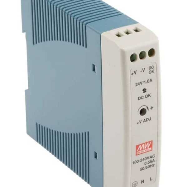 MDR-20-24 - Fonte Chaveada DIN 20W 85-264VCA/120-370VCC Saída 24VCC-1A - MEAN WELL