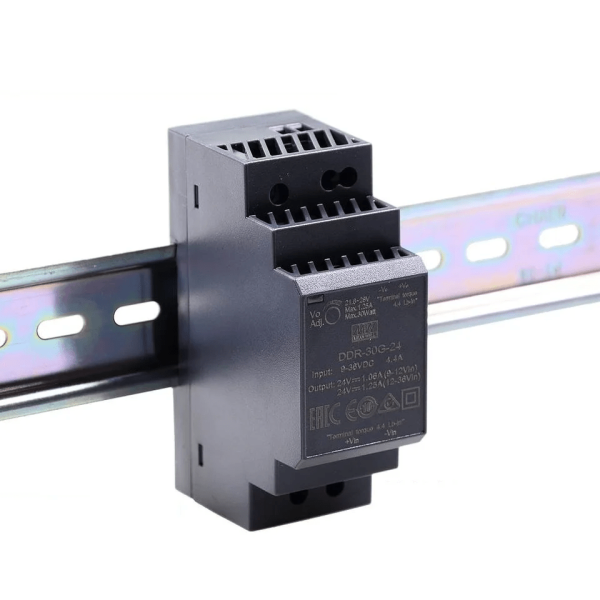 DDR-30G-5 - Conversor CC/CC c/ isolação p/ Trilho DIN 30W 9-36V Saída 5V-6A - MEAN WELL