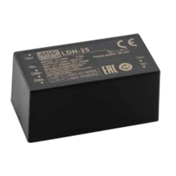 LDH-25-350 - Driver LED 25W 9.5-32VCC Saída 12,5-72V 0.35A - MEAN WELL