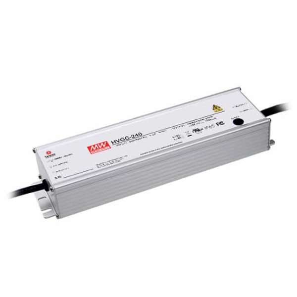 HVGC-240-1050B - Driver LED 240W 180-528VCA/254VCC-747VCC Saída 114,3-228,6V 1,05A - MEAN WELL