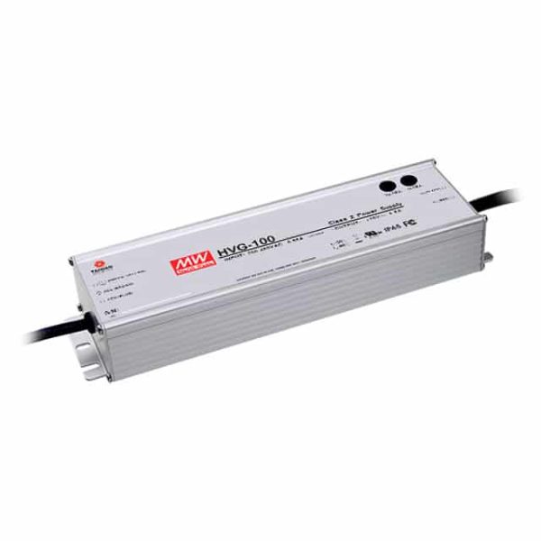 HVG-100-24A - Driver LED 96W 180-528VCA/254VCC-747VCC Saída 22-27V 4A - MEAN WELL