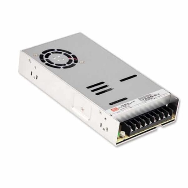 LRS-600-5 - Fonte Chaveada Fechada 500W 90-132VCA/180-264VCA/255-370VCC Saída 5V-100A - MEAN WELL