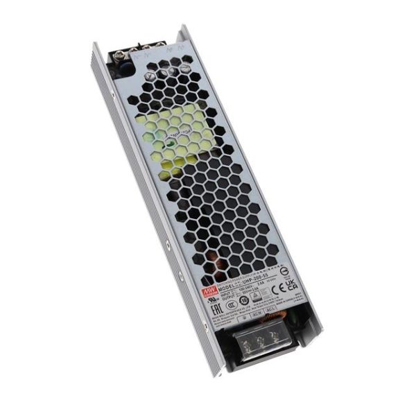 UHP-200-55 - Fonte Chaveada Fechada 198W 90-264VCA/127-370VCC Saída 55V-3.6A - MEAN WELL