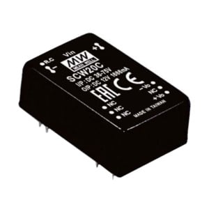 SCW20B-15 - Conversor CC/CC Módulo 20W 18V-36V Saída 15V-1.333A - MEAN WELL