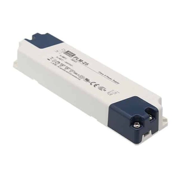 PLM-25-350 - Driver LED 25W 110-295-VCA/156-416 VCC Saída 42-72V 0.35A - MEAN WELL