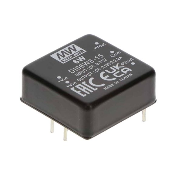 DI06W8-15 - Conversor CC/CC Módulo 6W 9V-75V Saída +/-15V-0.2A - MEAN WELL