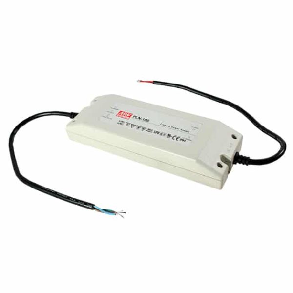 PLN-100-20 - Driver LED 96W 90-264-VCA/127-370 VCC  Saída 15-20V 4,8A - MEAN WELL