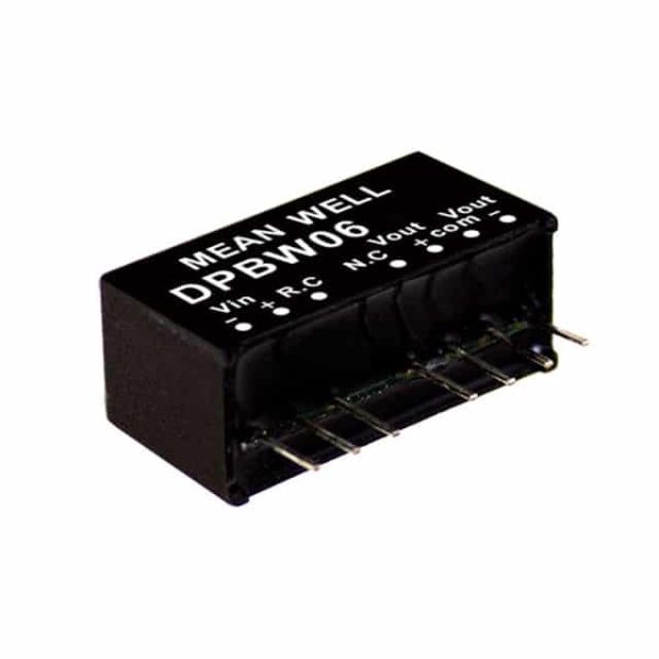 DPBW06G-12 - Conversor CC/CC Módulo 6W 18V-75V Saída +/-12V-0.25A - MEAN WELL