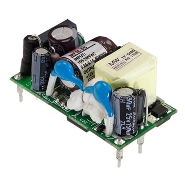 MFM-05-3.3 - Fonte Chaveada Aberta 4.1W 80-264VCA Saída 3,3V-1,25A - MEAN WELL