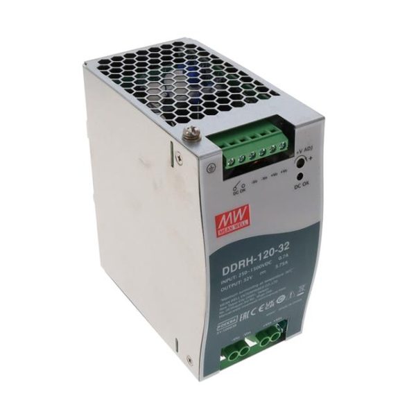 DDRH-120-32 - Fonte Chaveada DIN 120W 250-1500VCC Saída 32V-3,75A - MEAN WELL