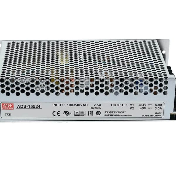 ADS-15524 - Fonte Chaveada 155W 88-264VCA/124-370VCC Saída 24VCC-5.8A/5VCC-3A - MEAN WELL