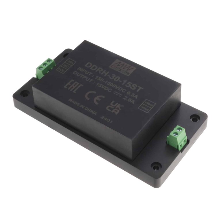 DDRH-30-15ST – Conversor CC/CC Fechado 30W 150V-1500V Saída 15V-2A – MEAN WELL