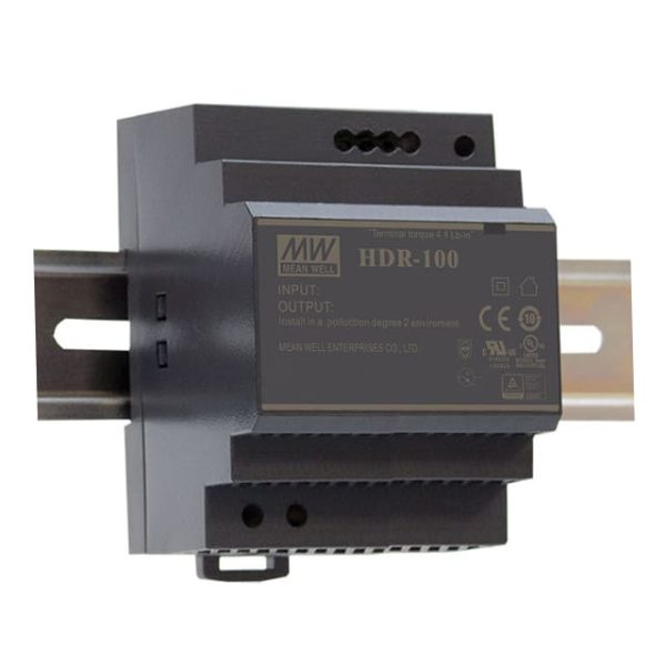 HDR-100-15 - Fonte Chaveada DIN 92W 85-264VCA/120-370VCC Saída 15V-6,13A - MEAN WELL