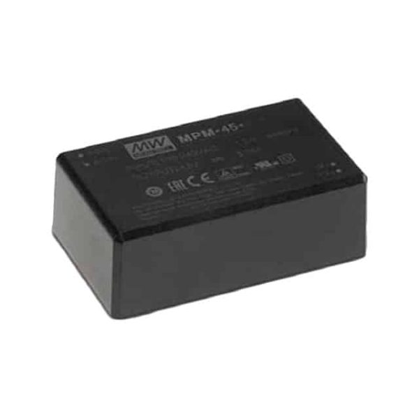 MPM-45-5 - Fonte Chaveada Fechada 40W 80-264VCA/113-370VCC Saída 5V-8A - MEAN WELL