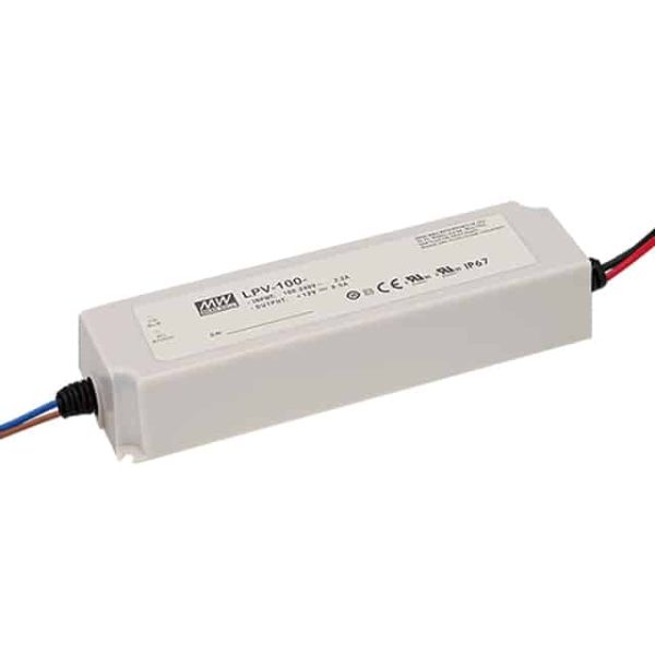 LPV-100-48 - Driver LED 101W 90-264VCA/127-370VCC Saída 48V 2,1A - MEAN WELL