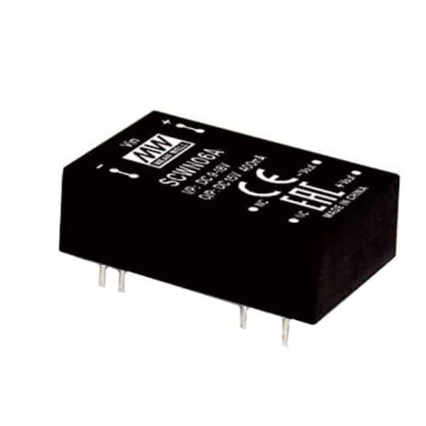 SCWN06B-15 - Conversor CC/CC Módulo 6W 18V-36V Saída 15V-0.4A - MEAN WELL