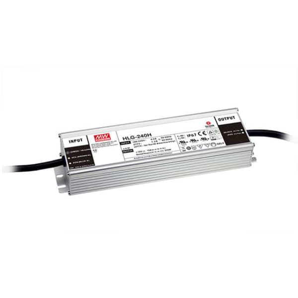 HLG-240H-15 - Driver LED 225W 100-305VCA/142-431VCC Saída 7,5-15V 15A - MEAN WELL