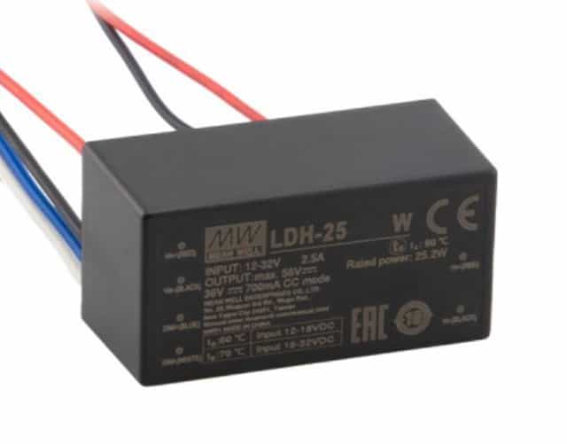 LDH-25-350W - Driver LED 25W 9.5-32VCC Saída 12,5-72V 0.35A - MEAN WELL 1 61eac536fef892cde1f9403ea8256a37 1