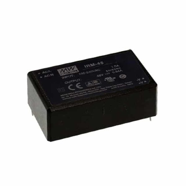 IRM-45-5 - Fonte Chaveada Fechada 40W 85-305VCA Saída 5V-8A - MEAN WELL