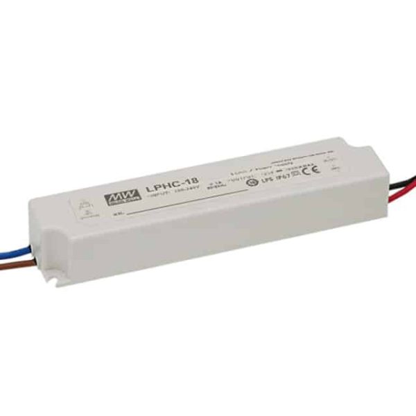 LPHC-18-700 - Driver LED 18W 180-264VCA/254-370VCC Saída 6-25V 0.7A - MEAN WELL