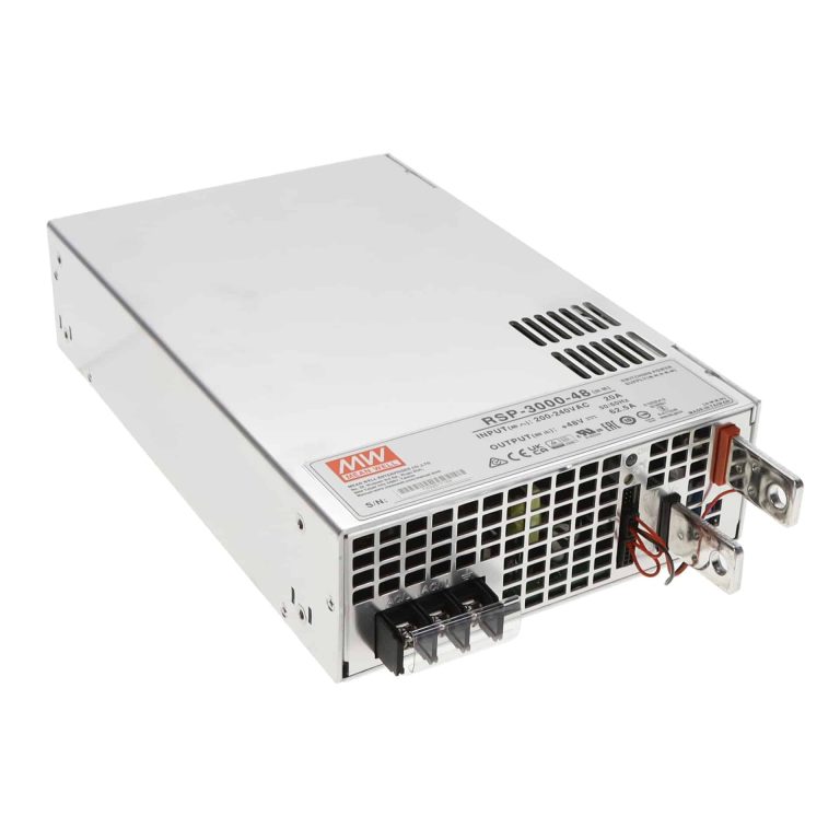 RSP-3000-48-1 – Fonte Chaveada Fechada 3000W 180-264VCA/254-370VCC Saída 48V-62.5A – MEAN WELL