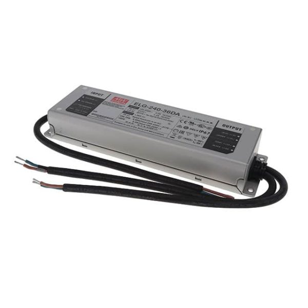 ELG-240-36DA - Driver LED 240W 100-305VCA/142-431VCC Saída 18-36V 6,66A - MEAN WELL