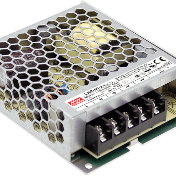 LRS-50-5 - Fonte Chaveada 50W 85-264VCA/120-373VCC Saída 5VCC/10A - MEAN WELL