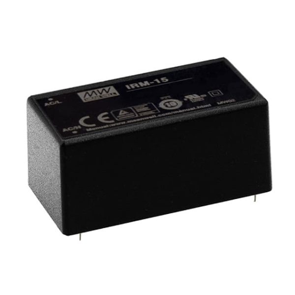 IRM-15-15 - Fonte Chaveada Fechada 15W 85-305VCA/120-430VCC Saída 15V-1A - MEAN WELL