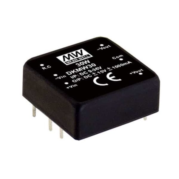 DKMW30G-15 - Conversor CC/CC Módulo 30W 18V-75V Saída +/-15V-1A - MEAN WELL