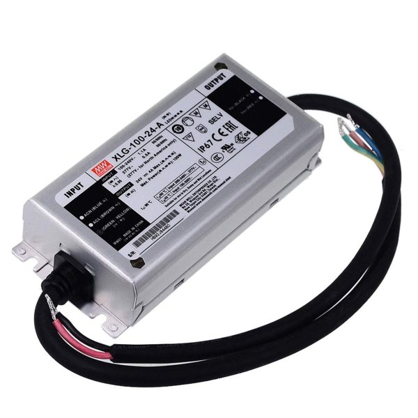 XLG-100-24-A - Fonte Chaveada p/ LED 96W 100-305VCA/142-431VCC Saída 24VCC/4A - MEAN WELL