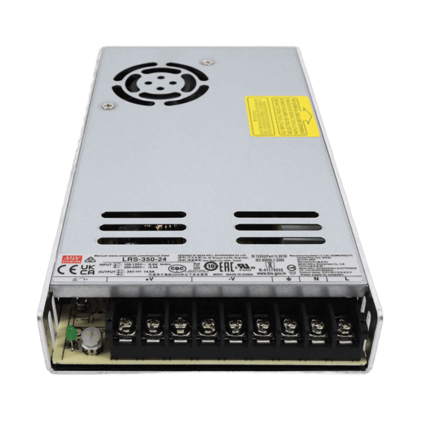 LRS-350-24 - Fonte Chaveada 350W 90-264VCA/240-370VCC Saída 24VCC/14.6A - MEAN WELL