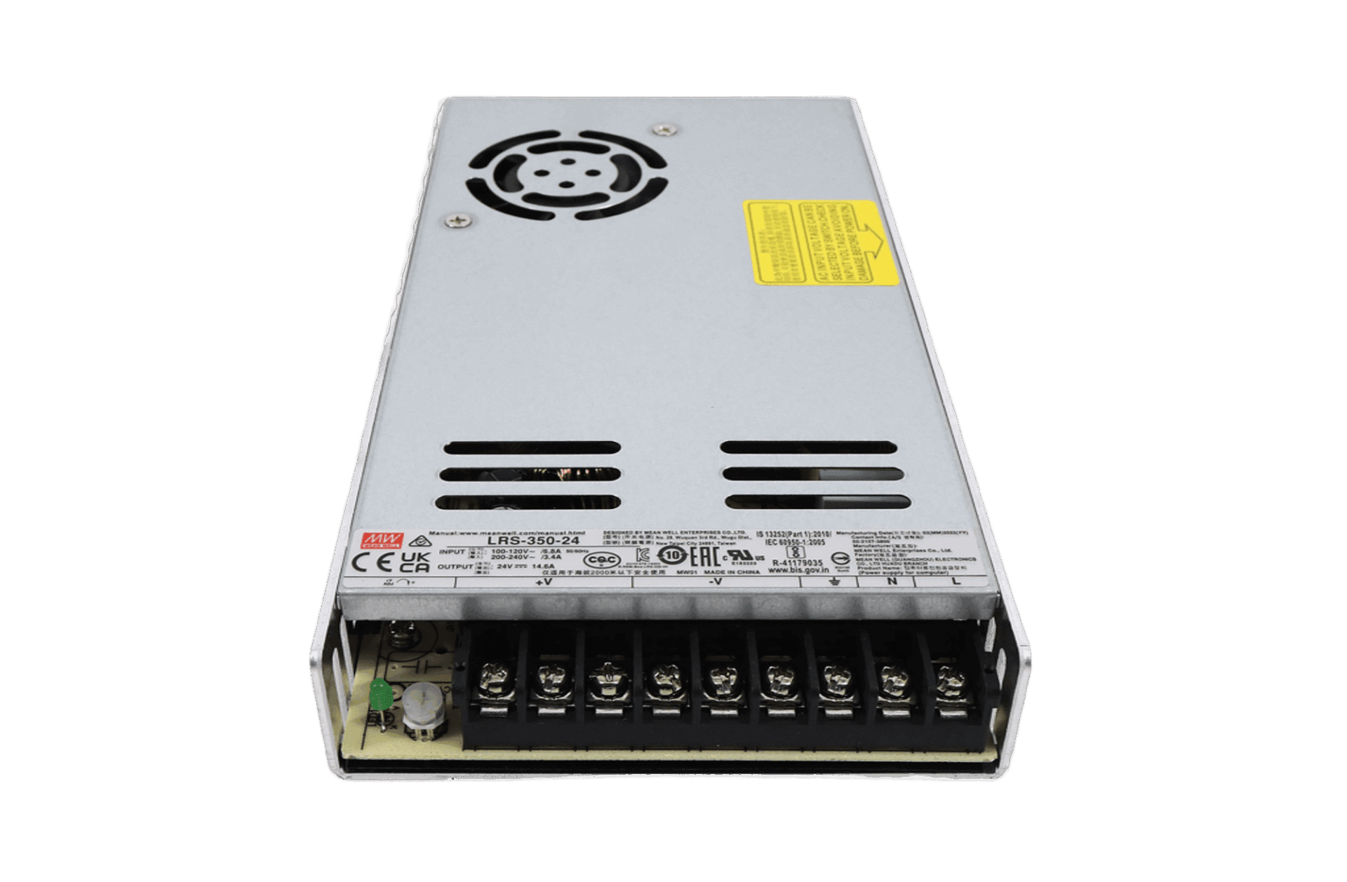 LRS-350-24 - Fonte Chaveada 350W 90-264VCA/240-370VCC Saída 24VCC/14.6A - MEAN WELL 1 75d0a2b60690d30847e55a8929434797