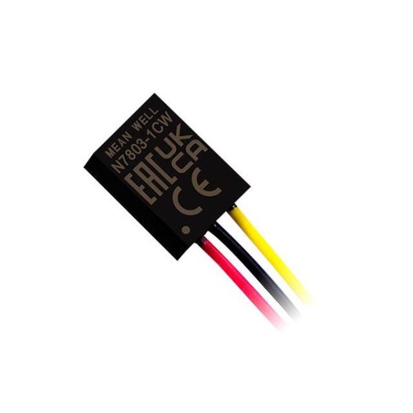 N7803-1CW - Conversor CC/CC Fechado 3,3W 6V-36V Saída 3,3V-1A - MEAN WELL